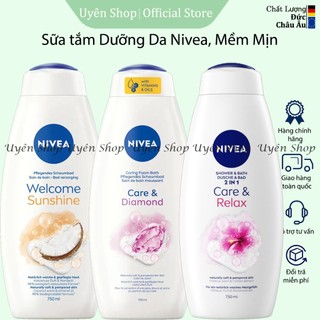  Sữa Tắm NIVEA 2in1 HÀNG ĐỨC - Giúp Da Dưỡng Ẩm Sâu Thơm Quyến Rũ 750ml 