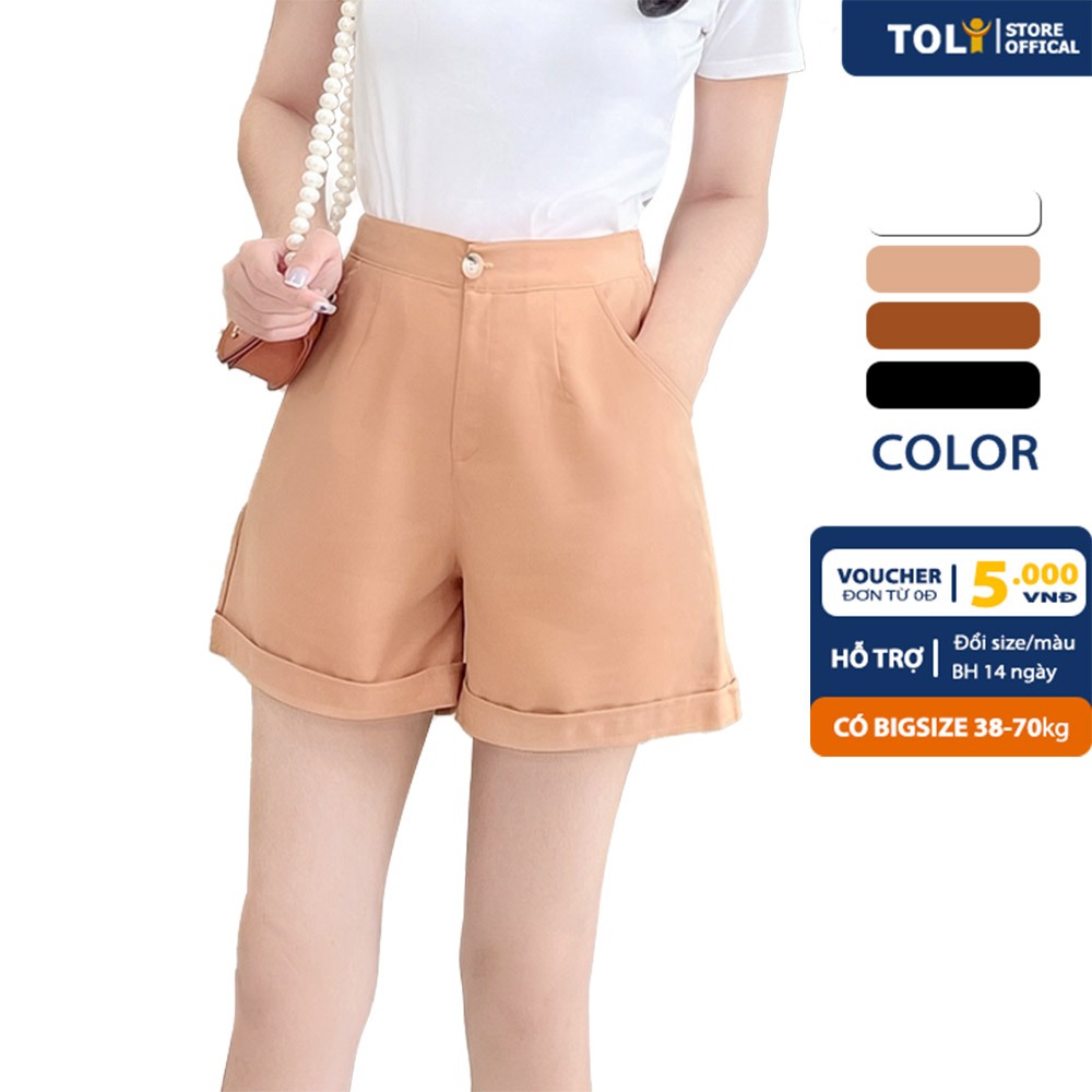 Quần Short Nữ Toli, Ống Rộng Thời Trang, Vải For Mềm Mịn, Mặt Sau Có Thun Ôm Vùng Eo [Qx01]