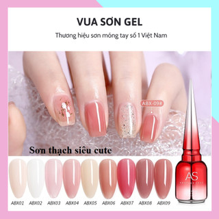 Sơn móng tay gel thạch AS tone hồng nude VUA SƠN AS mã ABX và ALB ADP 15ml