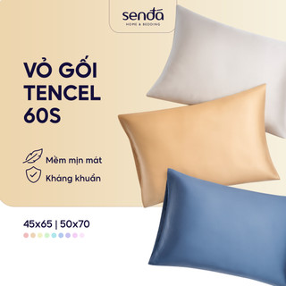 Vỏ gối Lụa Tencel Sen Đá Home Bedding 50x70 45x65 cm cao cấp trơn màu, áo, bao gối nằm 100% Lyocell 60s