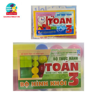 Sách - Bộ thực hành học toán lớp 3 + bộ thực hành bộ hình khối lớp 3