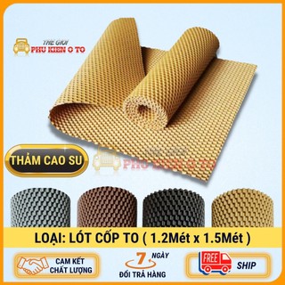 Thảm Lót Sàn, Lót Cốp To Ô Tô Bằng Cao Su - Tấm 120cm x 150cm - Vân 3D tạo độ bám cao, có khả năng chống trượt