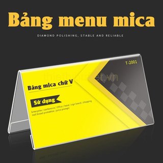 Bộ 10 kệ menu mica chữ A 15x8 cm (kệ chức danh),Menu mica 2 mặt chữ A