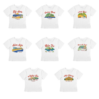 Áo thun BABYTEE tay lỡ unisex nam nữ áo thun baby tee DU LỊCH 2 cotton form rộng oversize 250gsm