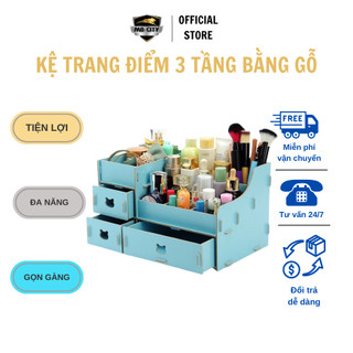 kệ trang điểm 3 tầng bằng gỗ tiện nghi - chất lượng tốt (MB191-1040)