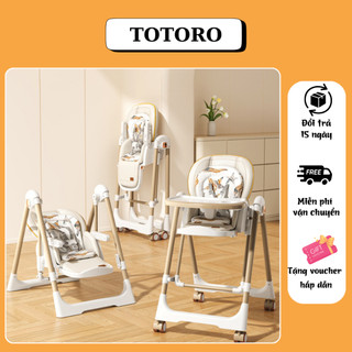 Ghế ăn dặm cho bé , ghế tập ăn totoro dành cho bé từ 0 tháng tuổi , vừa tập ăn , vừa làm ghế đung đưa