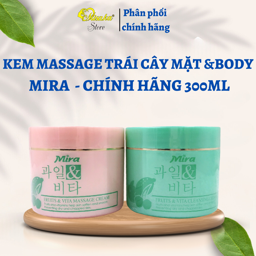 Kem Massage Mira Fruits & Vita Cleansing Cream 300ml