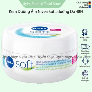 Kem Dưỡng Ẩm NIVEA SOFT HÀNG ĐỨC dưỡng da toàn thân, Giúp Da Mạnh Khỏe, Mịn Màng, Mềm Mại 200ml