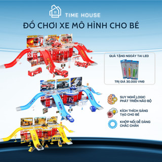 Đồ chơi trẻ em, bãi đậu xe ô tô mô hình lắp ghép, đồ chơi mô tả chi tiết gara ô tô cho bé