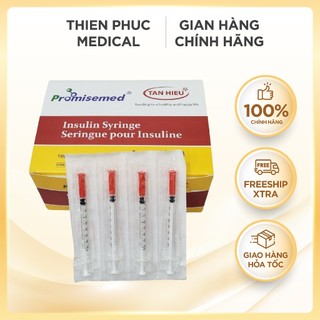 Bơm tiêm insulin – tân hiếu, hộp 100 bơm tiêm tiểu đường, bơm tiêm thẩm mỹ