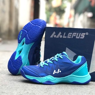Giày cầu lông, bóng chuyền Lefus L028 Xanh, đen, trắng vàng