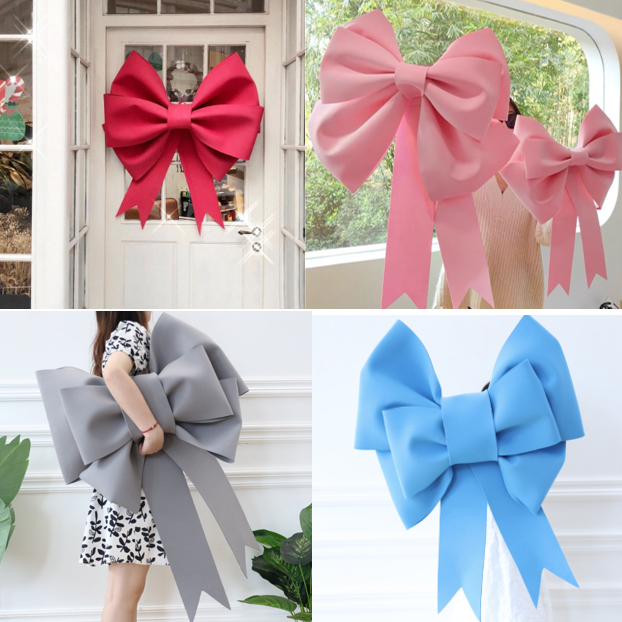 Nơ Khổng Lồ Trang Trí Noel Phụ Kiện Giáng Sinh Trang Trí Tiệc Decor Nhà Cửa
