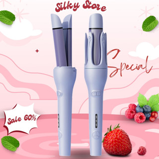 Máy Uốn Tóc Xoăn Tự Động Uốn Xoăn Ép Duỗi Tóc EXTRA Trục 32mm, Máy Uốn Xoăn Tạo Kiểu Tóc 2 trong 1 Xoay Tự Động- Silky