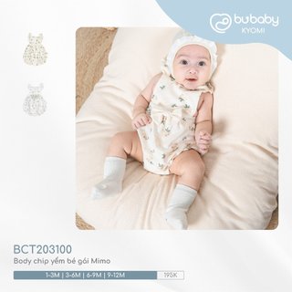 [CHÍNH HÃNG] Body chip yếm bé gái đính nơ Mimo Kyomi Bu