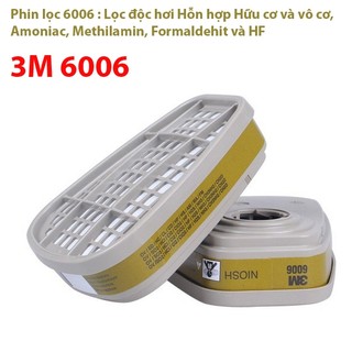 1 cặp phin lọc độc 3m 6006 lọc khí acid, amoniac, phin lọc phòng khí độc dùng cho mặt nạ 2 phin lọc 3m 6200 7502 6800