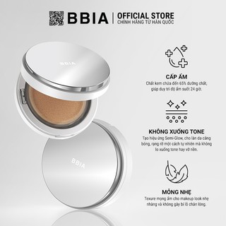 Cushion dưỡng ẩm căng bóng, bền màu BBIA Eau Glow Cushion Eau Edition 15g