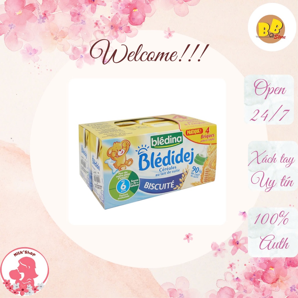 Sữa nước Bledina 6m/9m/12m date 12/2022 (lốc 4)