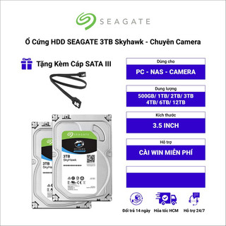 HDD SEAGATE 3TB Skyhawk Chuyên camera chính hãng hh3gvn