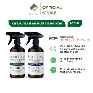 Nước Lau Bàn Ăn Hữu Cơ Bồ Hòn, Chai Xịt Vệ Sinh Bàn Ghế Ăn Dặm, Mặt Bàn Học, Đồ Chơi Cho Bé ECOCARE 500ml