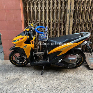 Ghế ngồi xe máy cho bé Vario dựa vòng - đai