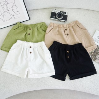 Quần đùi bé trai/ bé gái chất liệu đũi Hàn mềm mịn thiết kế sành điệu QK04 + QK13