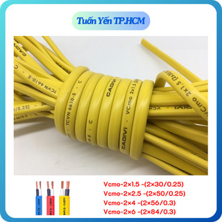 Dây điện đôi bọc dẹp cadivi vcmo 2 x 2.5 cuộn 100m - lõi đồng cao cấp - hàng chính hãng - tuấn yến