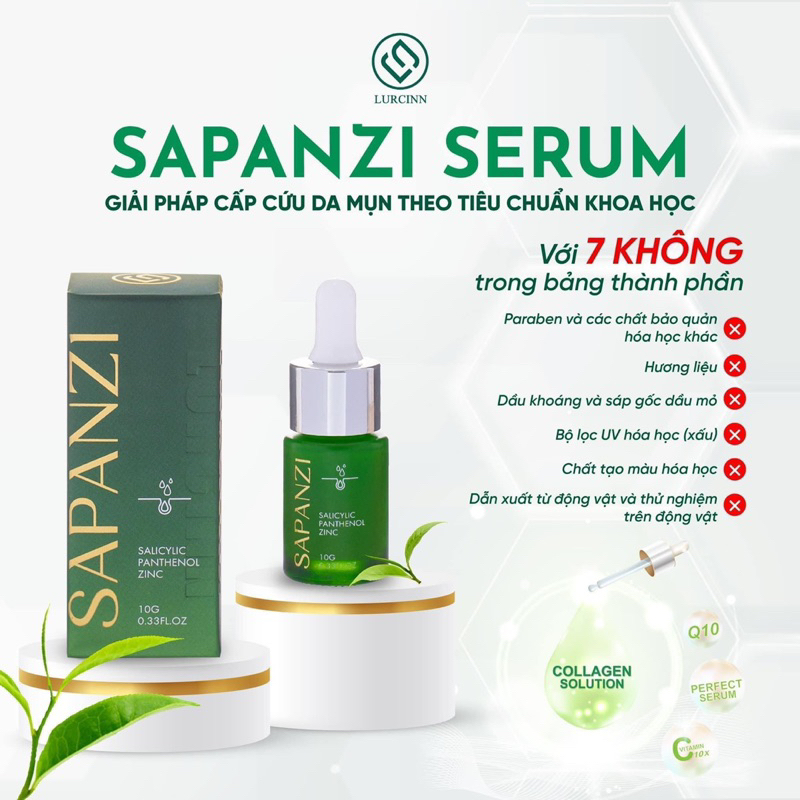 Serum Chăm Sóc Da Mụn Mờ Thâm LURCINN SAPANZI Prevent Acne 10ml