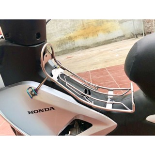 Baga xuồng chuối mạ inox trắng, titan 7 màu xe Wave A 2007-2023, Wave 50cc