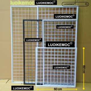 Khung lưới treo hàng 0.8m x 1.5m, màu sắc trắng/ đen - LUOIKEMOC
