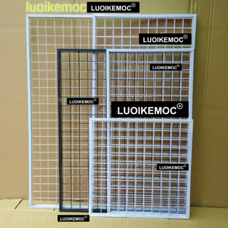 Khung lưới treo phụ kiện 1.2m x 1.5m, màu sắc trắng/ đen - LUOIKEMOC