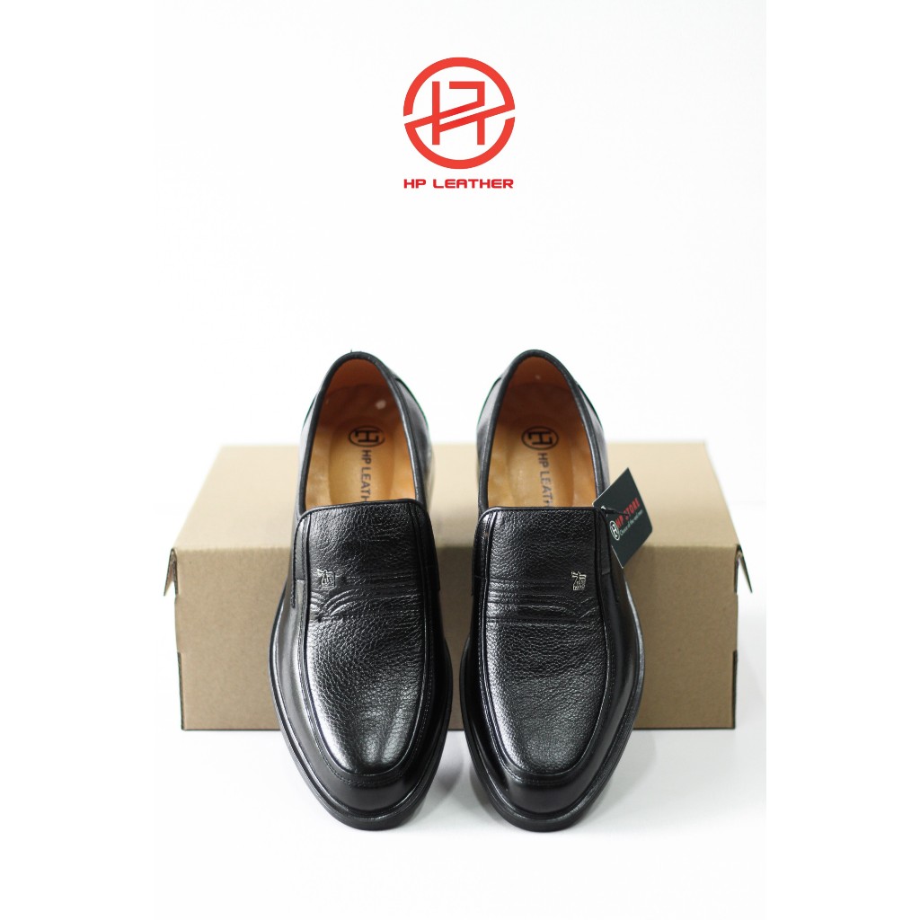 Giày Tây Nam Công Sở Da Bò Loafer MocToe Vân Hạt (GL30)