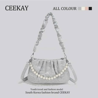 Túi Xách Ceekay Chính Hãng - Túi Xách Nữ Đeo Vai Tote Phối Dây Ngọc Trai Loang Thanh Lịch Sang Trọng Mẫu Mới Nhà Ceekay