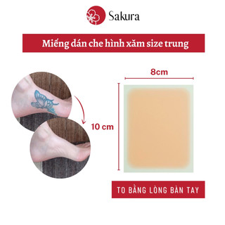 Miếng dán che hình xăm ở tay, hình xăm ở chân cỡ vừa 8x10cm nhanh gọn