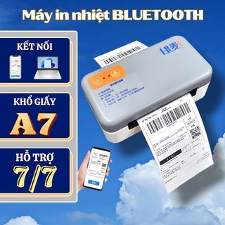 Máy in nhiệt IP-802, kết nối Bluetooth, khổ A7, độ phân giải 203dpi, in đơn hàng TMĐT, mã vạch, QR