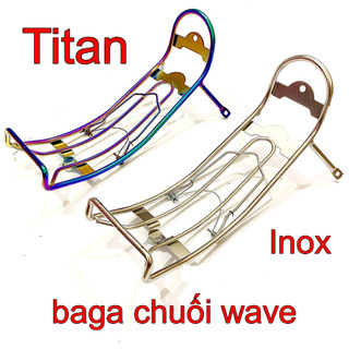 Baga xuồng chuối mạ inox trắng, titan 7 màu xe Wave A 2007-2023, Wave 50cc, Wave đời đầu, ZX