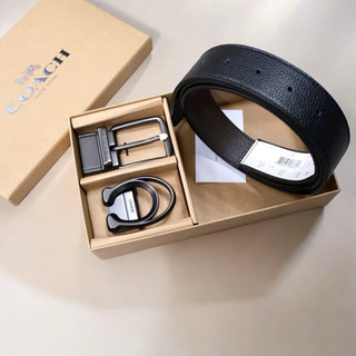 Set thắt lưng nam Coach hàng đẹp, chất da dày dặn