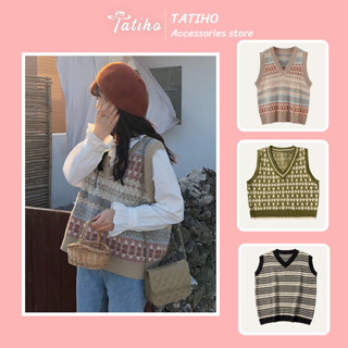 [Hàng Xịn, Giá Tốt]  Áo Gile Len Nữ Thổ Cẩm Dáng Rộng Thời Trang Thu Đông Siêu Hot - Mã TA008