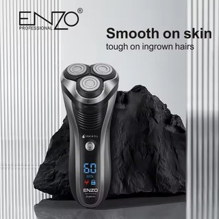 Máy cạo râu điện ENZO thương hiệu italia, máy cạo râu đa năng, cạo khô, ướt, lưỡi thép cao cấp, cạo êm, sát chân