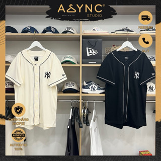 (Auth) Áo Bóng Chày New Era x MLB NY Basic Baseball Jersey Màu Đen và Kem | CODE: 13573571 - 13573579 - Async Studio