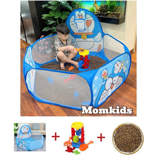 Combo đồ chơi xúc cát hạt muồng kèm quây