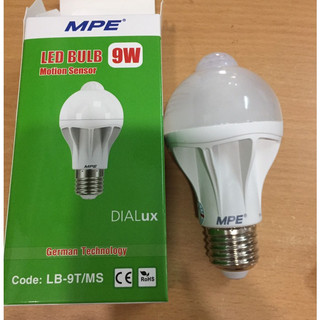BÓNG ĐÈN LED CẢM BIẾN CHUYỂN ĐÔNG,CẢM ỨNG CHUYỂN ĐỘNG MPE 9W