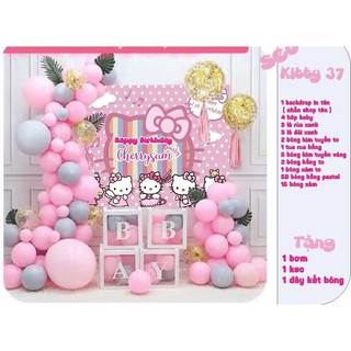 Set bóng mèo trang trí sinh nhật Hello Kitty
