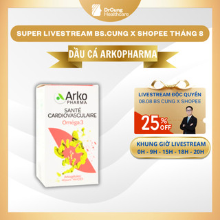 Bác sĩ cung viên uống dầu cá arkopharma arkogelules omega 3 - bổ não, bổ mắt, tim mạch, tăng cường thị lực