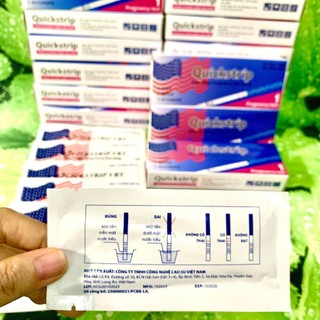 Combo 4 Que Thử Thai phát hiện thai  sớm ( Que Quick Strip Lá Cờ )
