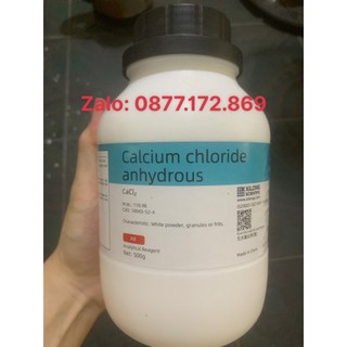 Canxi clorua 500g calcium chloride khan tinh khiết xilong hoặc Gh