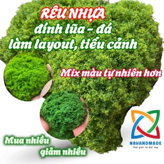 Bột rêu nhựa rêu nhân tạo trang trí gốc cây làm tiểu cảnh sân vườn 