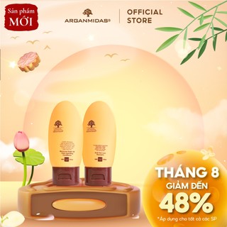 dầu gội ngừa rụng tóc, hỗ trợ dày tóc và dầu xả siêu dưỡng ẩm Arganmidas 50ml