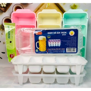 Khay đá bia tròn HPL50 nhựa HOFACO an toàn, tiện lợi - Vỉ làm đá bằng nhựa cao cấp 5 viên lớn