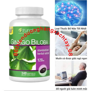 Viên uống bổ não ,tuần hoàn não , trí nhớ ginkobiloba 340 viên của mỹ