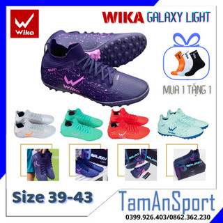 Giày Đá Bóng Nam Wika Galaxy Light Chính Hãng Thiết Kế Bề Mặt Vân Nổi, Đế Đinh Tròn Chống Trơn